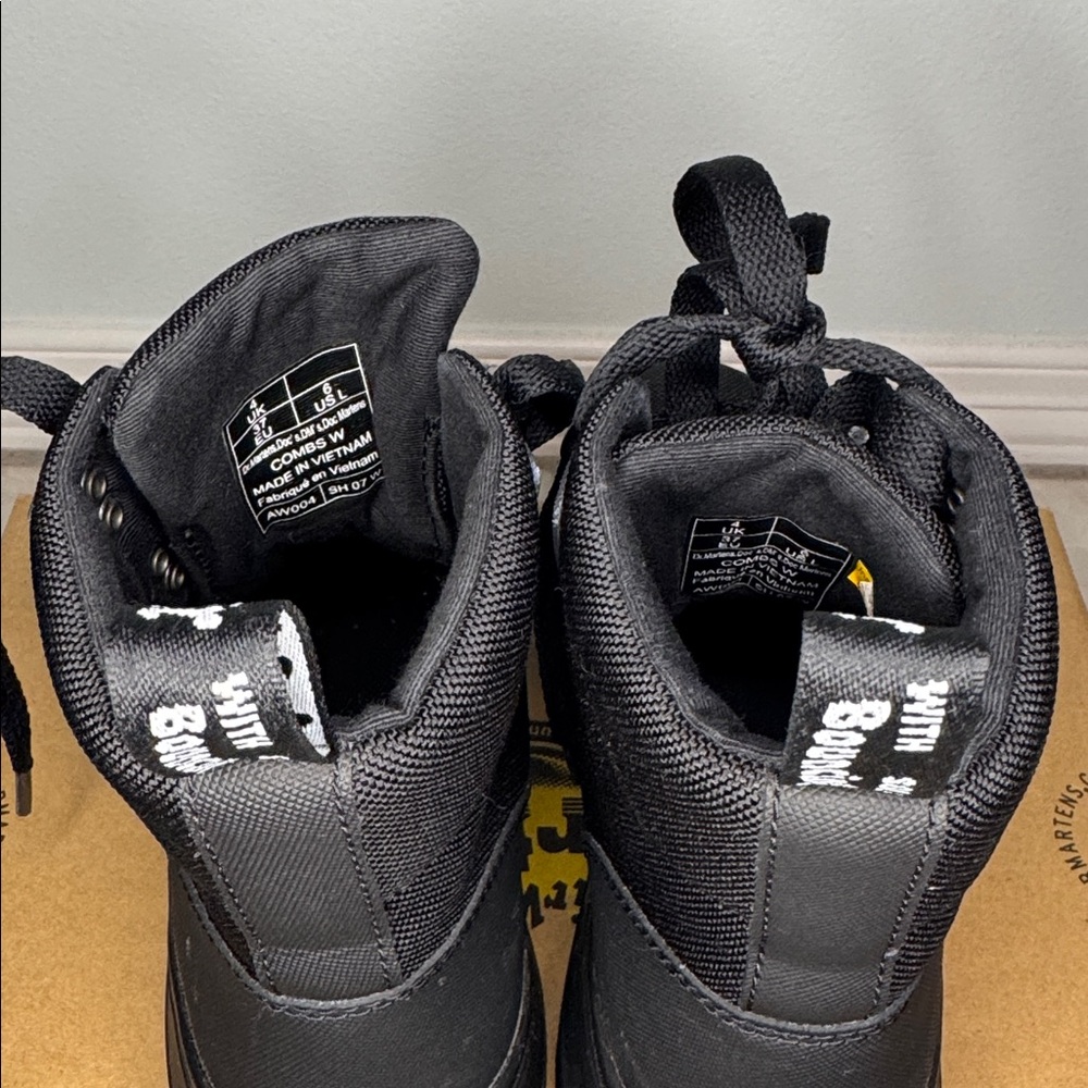 Dr martens Black Canvas Lace-Up Boots - Picture 4 of 7